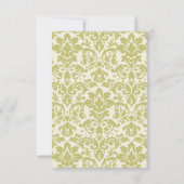 PLUM EN LIMOEN DAMASK | WEDDING RSVP KAARTJE (Achterkant)