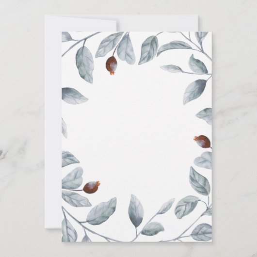 Plum en Maroon Floral Waterverf Boho Afstuderen Kaart (Achterkant)