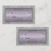 Plum en Pewter Bloemen Plaatskaarten Plaatskaartje (Voorkant / Achterkant)