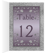 Plum en Pewter Bloemen Tafel Kaart (Binnen (Rechts))