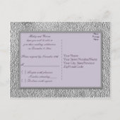 Plum en Pewter Floral RSVP-Briefkaart Uitnodiging Briefkaart (Achterkant)