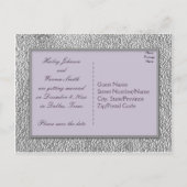 Plum en Pewter Floral Save the Date Briefkaart (Achterkant)