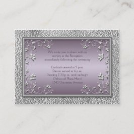 Plum en Pewter Receptie Kaart