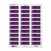 Plum en Poeder Blauw Bruiloft Adres Retourlabels Etiket (Full Sheet)