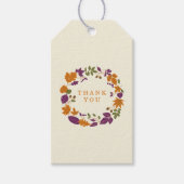 Plum en Pompoen Herfst Krans Bruiloft Gift Labels Cadeaulabel (Voorkant)