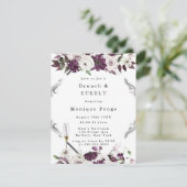 Plum en Silver Geometric Brunch & Bubble Invites Kaart (Staand voorkant)