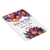 Plum en Sinaasappel Paint Peony Bewaar de datum Magneet (Rechterzijde)