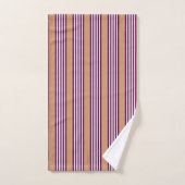 Plum en white vijf strepen patroon met tint bad handdoek (Handdoek)