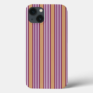 Plum en white vijf strepen patroon met tint Case-Mate iPhone case