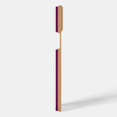 Plum en white vijf strepen patroon met tint iPhone hoesje (Rechterkant)