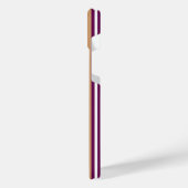 Plum en white vijf strepen patroon met tint iPhone hoesje (Linkerkant)