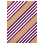 Plum en white vijf strepen patroon met tint klembord (Achterkant)