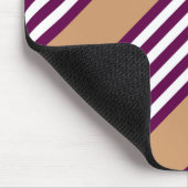 Plum en white vijf strepen patroon met tint muismat (Hoek)