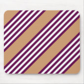 Plum en white vijf strepen patroon met tint muismat (Voorkant)