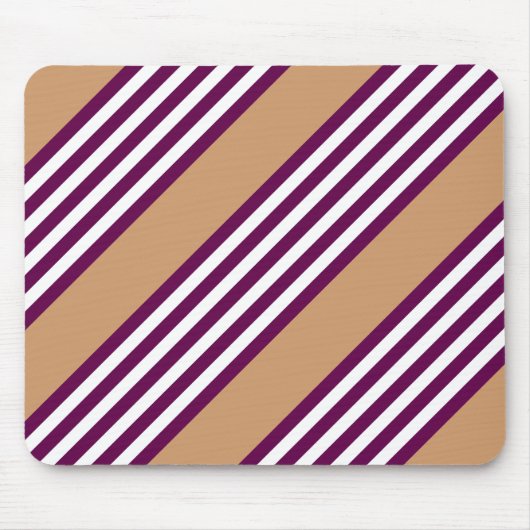 Plum en white vijf strepen patroon met tint muismat (Voorkant)