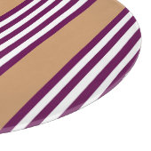 Plum en white vijf strepen patroon met tint snijplank (Hoek)