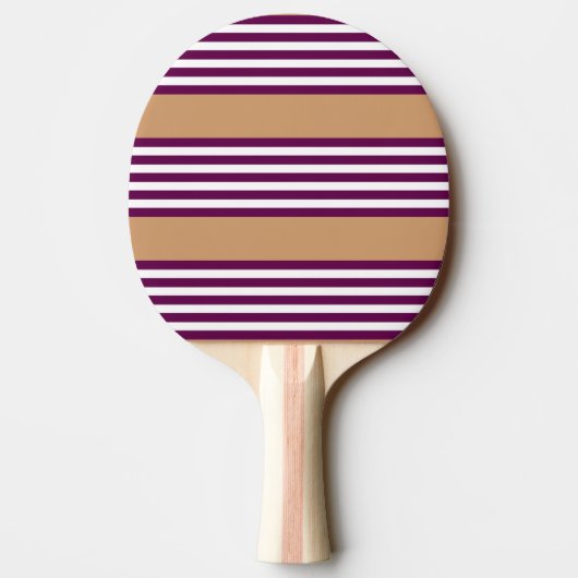 Plum en white vijf strepen patroon met tint tafeltennisbatje (Achterkant)