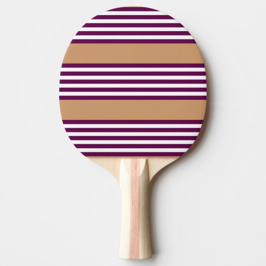 Plum en white vijf strepen patroon met tint tafeltennisbatje (Voorkant)