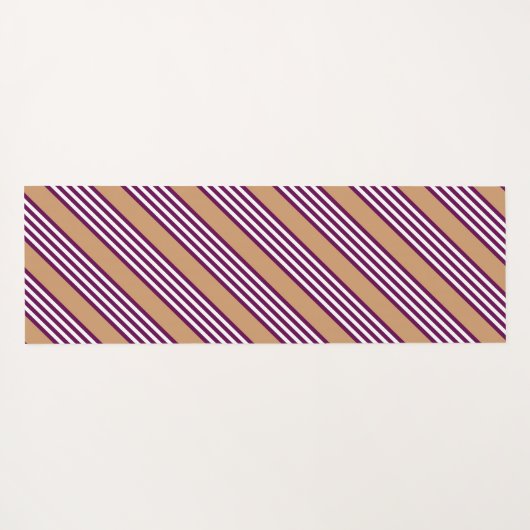 Plum en white vijf strepen patroon met tint yogamat (Achterkant (horizontaal))