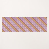 Plum en white vijf strepen patroon met tint yogamat (Voorkant (horizontaal))