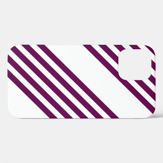 Plum en white vijf stripe patroon Case-Mate iPhone case (Achterkant (horizontaal))