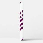 Plum en white vijf stripe patroon Case-Mate iPhone case (Achterkant / Links)