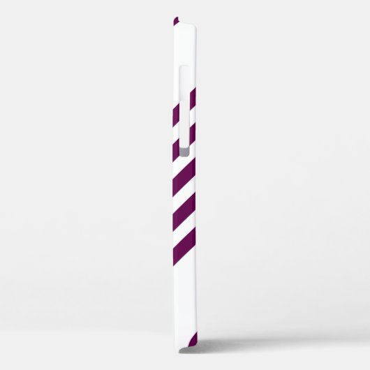 Plum en white vijf stripe patroon Case-Mate iPhone case (Achterkant / Links)