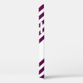 Plum en white vijf stripe patroon Case-Mate iPhone case (Achterkant / Rechts)