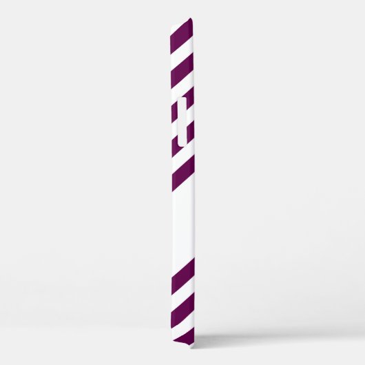 Plum en white vijf stripe patroon Case-Mate iPhone case (Achterkant / Rechts)