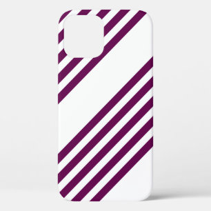 Plum en white vijf stripe patroon Case-Mate iPhone case