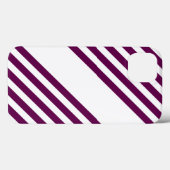 Plum en white vijf stripe patroon Case-Mate iPhone case (Achterkant (horizontaal))