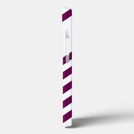 Plum en white vijf stripe patroon Case-Mate iPhone case (Achterkant / Links)