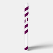 Plum en white vijf stripe patroon Case-Mate iPhone case (Achterkant / Rechts)