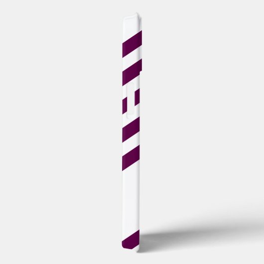 Plum en white vijf stripe patroon Case-Mate iPhone case (Achterkant / Rechts)