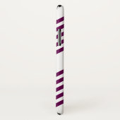 Plum en white vijf stripe patroon Case-Mate iPhone case (Achterkant / rechts)