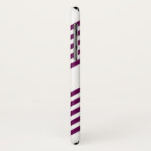 Plum en white vijf stripe patroon Case-Mate iPhone case (Achterkant/links)