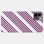 Plum en white vijf stripe patroon Case-Mate iPhone case (Achterkant (horizontaal))