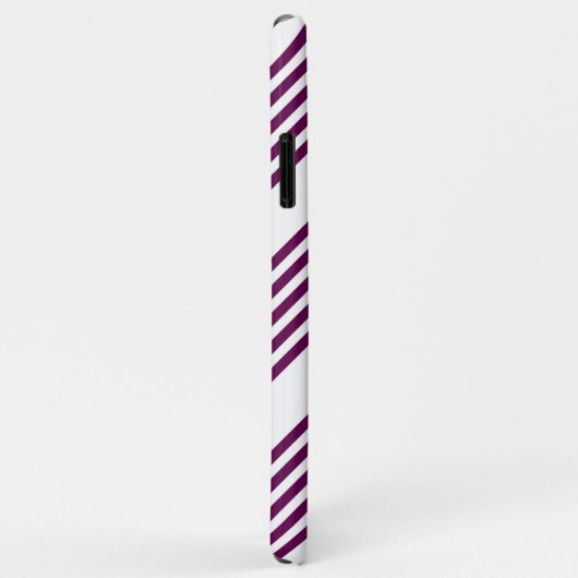 Plum en white vijf stripe patroon Case-Mate iPhone case (Achterkant/rechts)