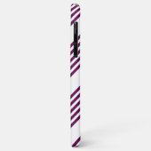 Plum en white vijf stripe patroon Case-Mate iPhone case (Achterkant/links)
