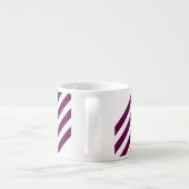 Plum en white vijf stripe patroon espresso kop (Achterkant)