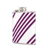 Plum en white vijf stripe patroon heupfles (Links)