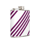 Plum en white vijf stripe patroon heupfles (Rechts)