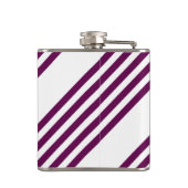 Plum en white vijf stripe patroon heupfles (Achterkant)