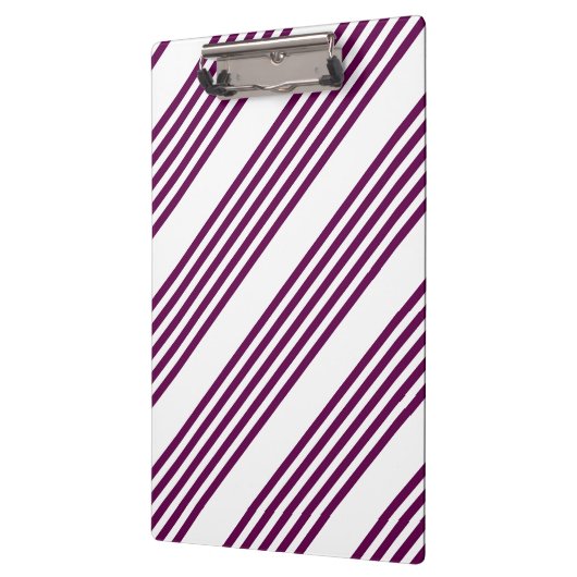 Plum en white vijf stripe patroon klembord (Links)