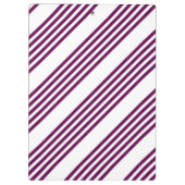 Plum en white vijf stripe patroon klembord (Achterkant)