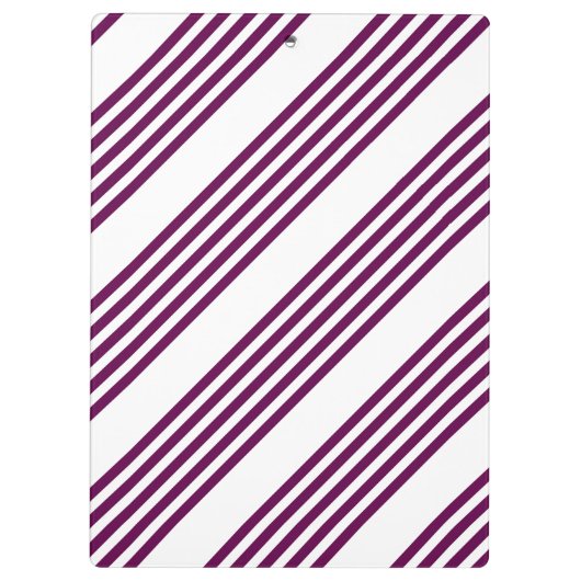 Plum en white vijf stripe patroon klembord (Achterkant)