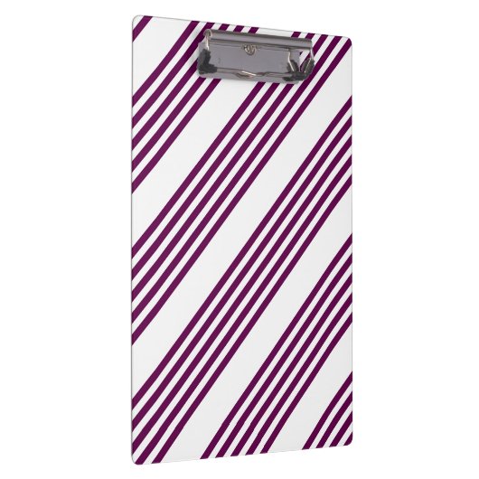 Plum en white vijf stripe patroon klembord (Rechts)