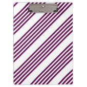 Plum en white vijf stripe patroon klembord (Voorkant)