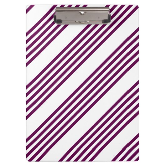 Plum en white vijf stripe patroon klembord (Voorkant)
