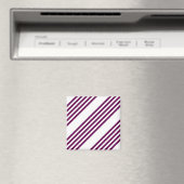Plum en white vijf stripe patroon magneet (Insitu (Vaatwasser))